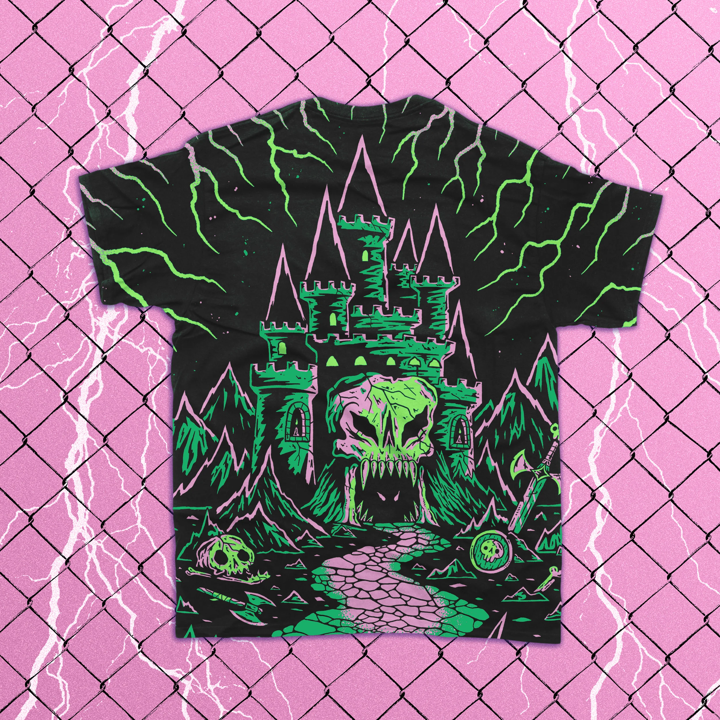 Warlock Tee Green (All Over Print) - Image 2