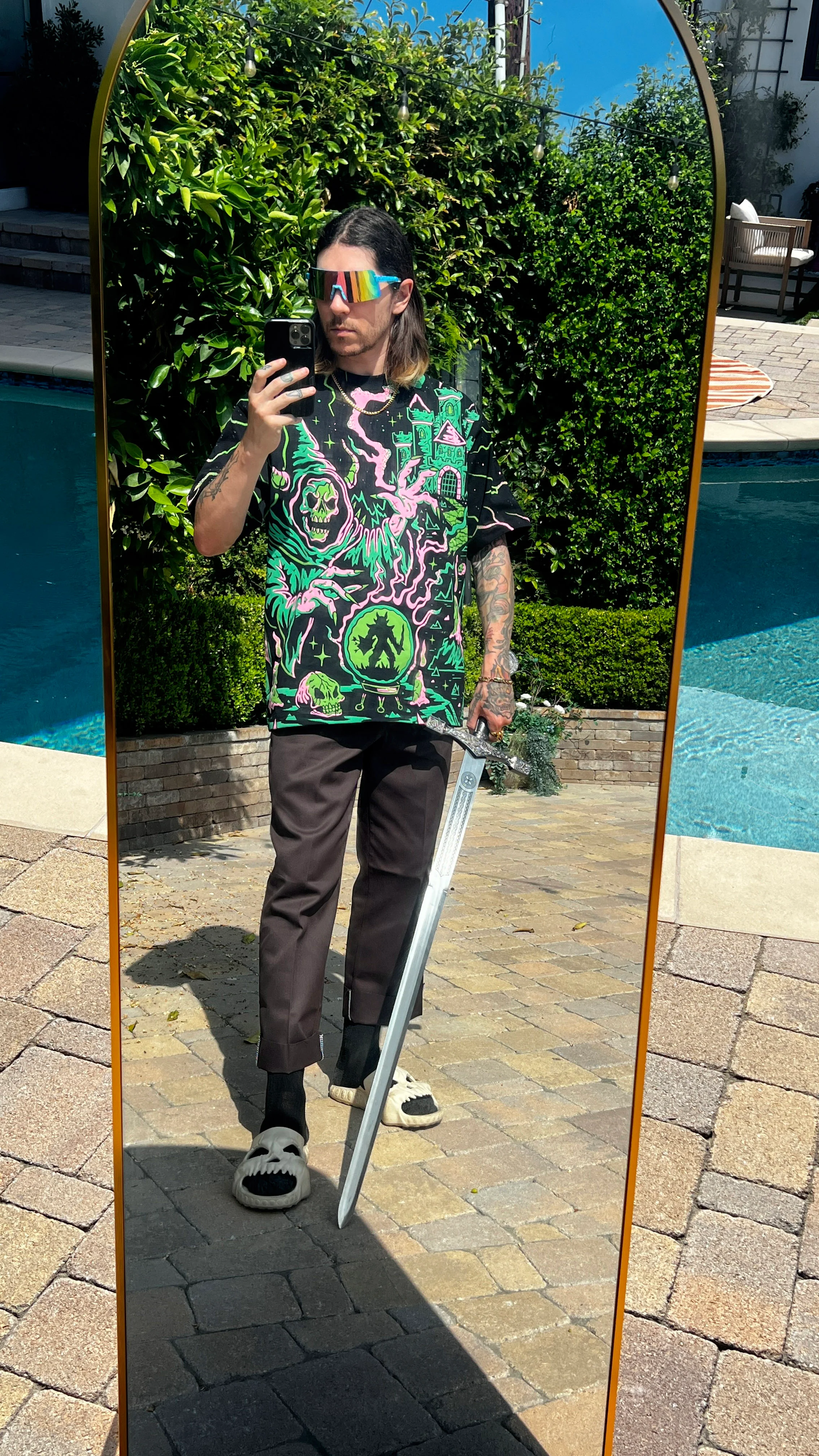 Warlock Tee Green (All Over Print) - Image 3