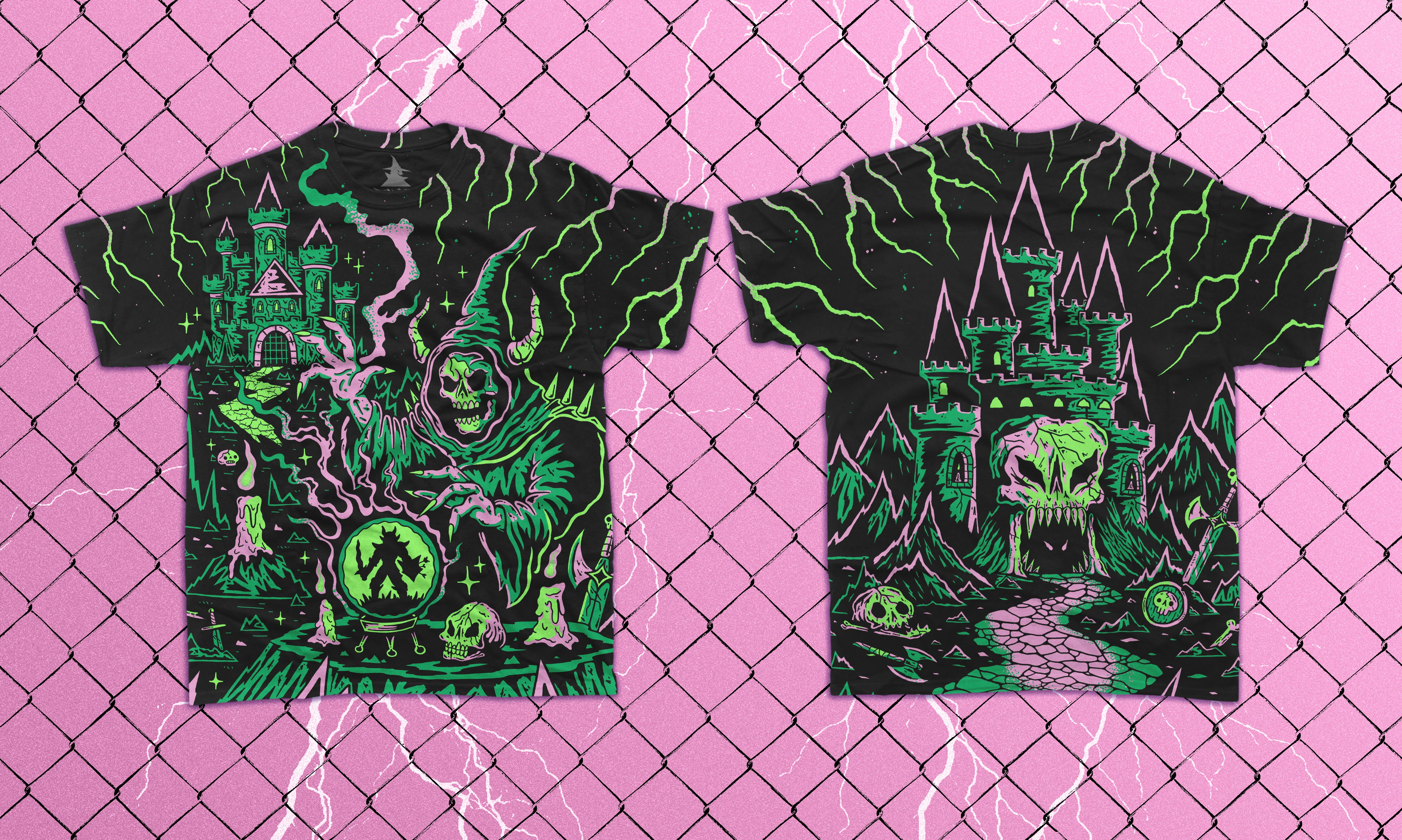 Warlock Tee Green (All Over Print) - Image 4